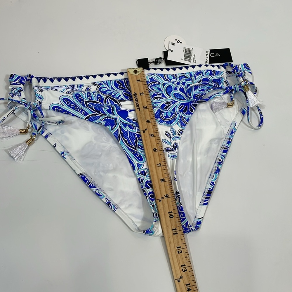 NWT La Blanca Beyond The Pacific Side-Tie Bikini Bottom Size 12 - Picture 10 of 11